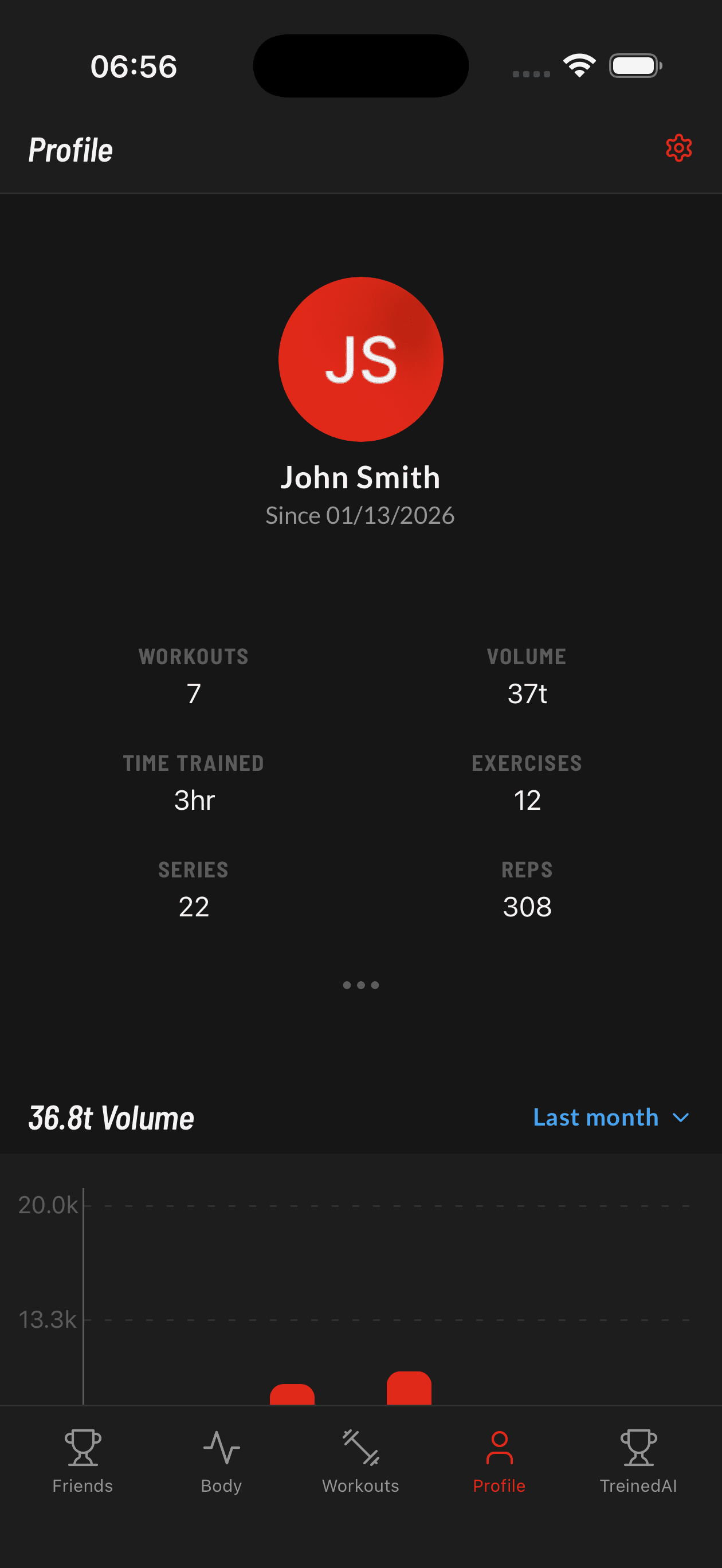 Treined App Screenshot